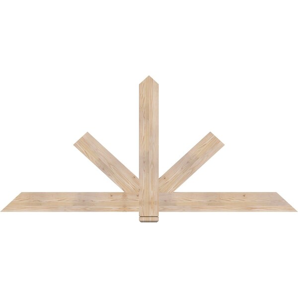 Ekena Millwork Kennewick Smooth Timber Gable Bracket, Douglas Fir, 84"W x 38"H x 1 1/2"D x 5 1/2"F, 11/12 Pitch GBW084X38X0206KEN00SDF - main